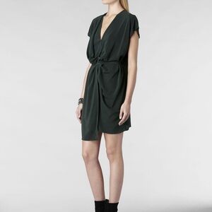 ALLSAINTS Deedee Dress - 100% silk in Black SZ 6